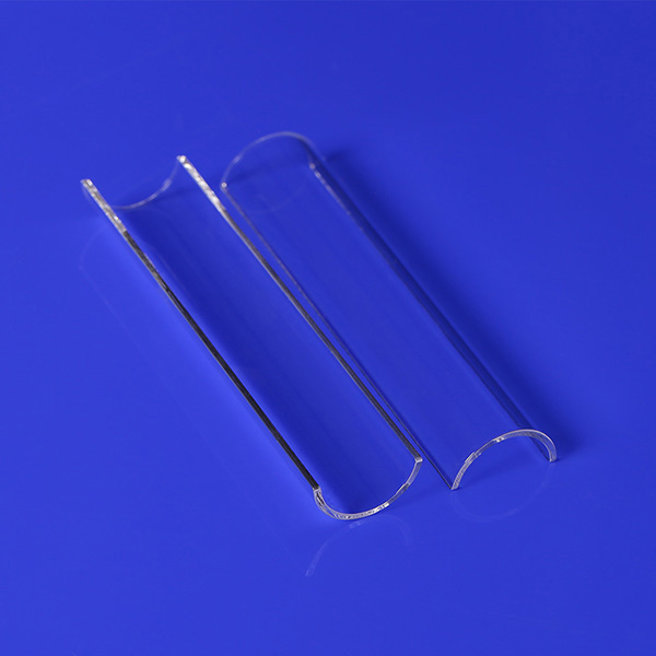 Mga curved fused quartz glass pane (1)