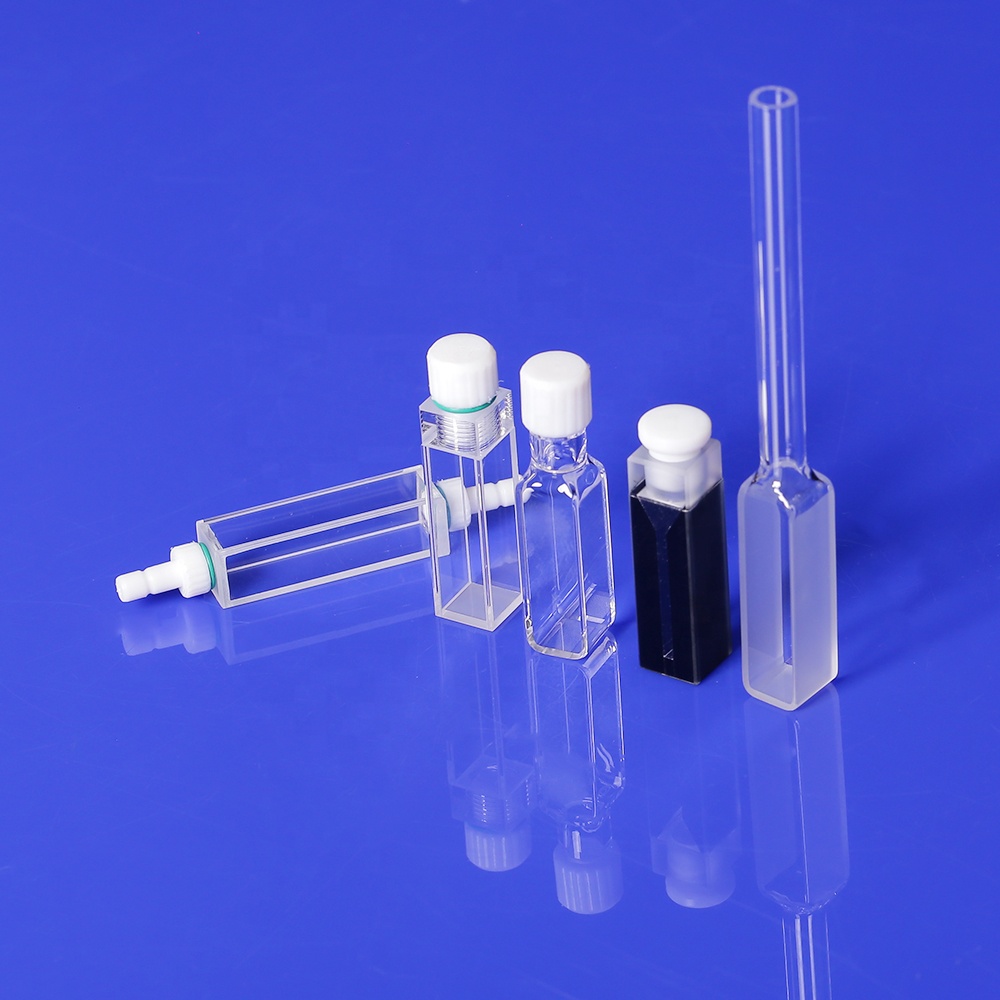 Fluorescence cuvette UV-VIS Spectrophotometers Ukufunxa ispectroscopy kunye nefluorescence spectroscopy cuvette